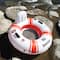 46" Inflatable Red & White Swimming Pool Inner Tube Float